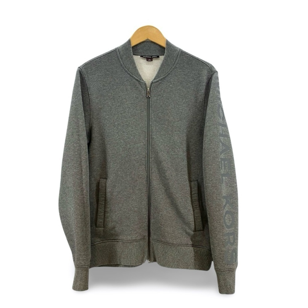 Michael Kors Men's Full Zip Up Sweatshirt Grey Size Medium Very Good Condition